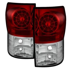 07-13 Toyota Tundra Spyder LED Tail Lights - Red Clear