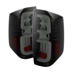 14-16 Toyota Tundra Spyder Tail Lights - Black Smoke, LED