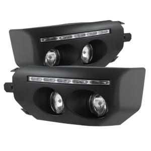 07-14 Toyota FJ Cruiser Spyder Fog Lights With LED Daytime Running Lights - Black