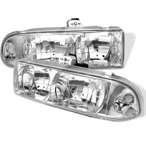 98-05 Chevrolet Blazer, 98-04 Chevrolet S10 Spyder Crystal Headlights - Chrome (1 piece)