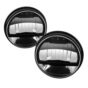 Jeep Wrangler 07-15 LED Crystal Headlights - Black