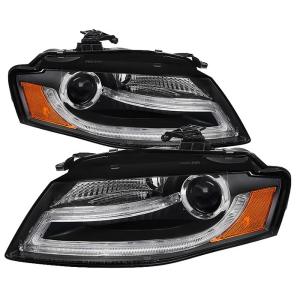 09-12 Audi A4 Spyder Projector Headlights - Black
