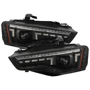 2013 - 2017 Audi A5 HID Model Only ( Not Compatible With Halogen Model ) Spyder Apex High-Power LED Module ( High Beam And Low Beam ) Equipped Headlights - Black