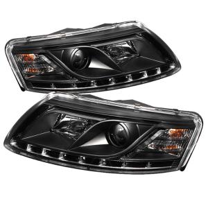05-07 Audi A6 Spyder Auto LED Projector Headlights - Black