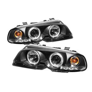 01-06 BMW M3, 00-03 BMW 3 Series (E46) Spyder Halo Projector Headlights - Black (1 Piece)