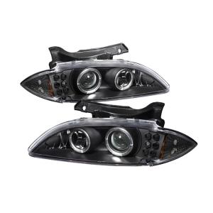 95-99 Chevrolet Cavalier Spyder Halo Projector Headlights - Black
