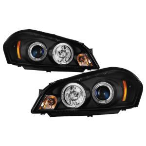 06-13 Chevrolet Impala, 06-07 Chevrolet Monte Carlo Spyder Halo LED Projector Headlights - Black