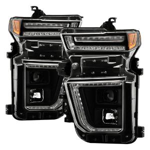 2020 - 2023 Chevy Silverado HD 2500/3500 Factory Halogen Model (Not Compatible With Factory LED Model) Spyder Signature Projector Headlights - Black