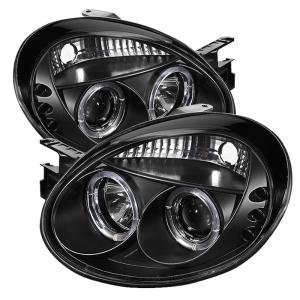 03-05 Dodge Neon Spyder Halo LED Projector Headlights - Black