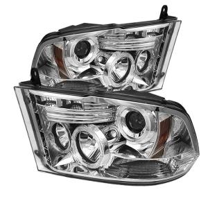 09-16 Dodge Ram Spyder Halo LED Projector Headlights - Chrome