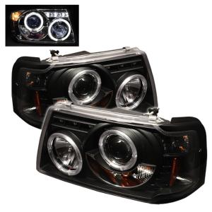 01-11 Ford Ranger Spyder Halo Projector Headlights - Black (1 Piece)