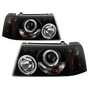 2001-2011 Ford Ranger Spyder Signature 1PC Projector Headlights - Black Smoke