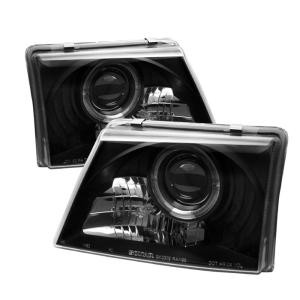 98-00 Ford Ranger Spyder Halo Projector Headlights - Black