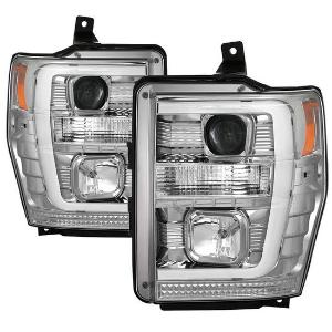 2008-2010 Ford F250/350/450 Super Duty Spyder Signature Version 2 Projector Headlights - Chrome