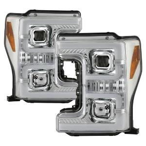 2017-2019 Ford F-250/F-350/F450 Super Duty Spyder Signature Projector Headlights - Chrome