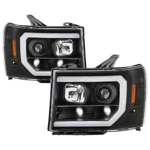 2007-2013 GMC Sierra 1500/2500/3500 / GMC Sierra Denali 08-13 / GMC Sierra 2500HD/3500HD 07-13 Spyder Platinum Headlights - Black
