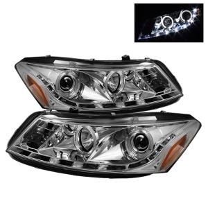 08-12 Honda Accord (4Dr) Spyder DRL LED Projector Headlights - Chrome