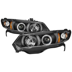 06-08 Honda Civic (2Dr) Spyder Auto Headlights - Projector (JDM Black)