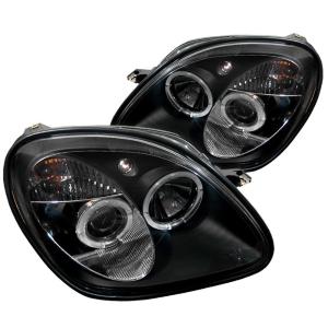 98-04 Mercedes Slk-class Spyder Halo Projector Headlights - Black
