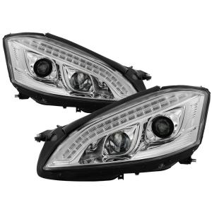 Mercedes Benz W221 S Class 07-09 - Xenon/HID Model Only ( Not Compatible With Halogen Model ) Projector Headlights - DRL LED - Chrome