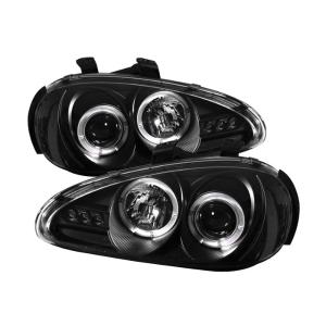 92-96 Mazda Mx-3 Spyder Halo LED Projector Headlights - Black