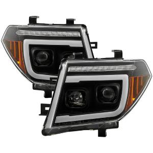 2005-2008 Nissan Frontier, 2005-2007 Nissan Pathfinder Spyder Signature Projector Headlights - Black