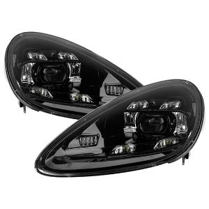 2011-2014 Porsche Cayenne Spyder Apex High-Power LED Module ( Low Beam And High Beam ) Equipped Headlights - Black