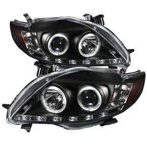 09-10 Toyota Corolla Spyder LED DRL (Daytime Running Lights) Projector Headlights - Black