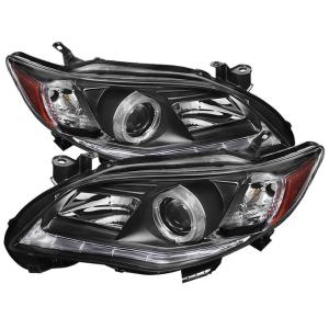 11-13 Toyota Corolla Spyder LED Projector Headlights DRL - Black