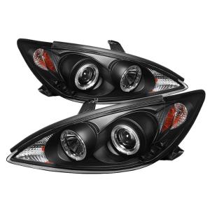 02-06 Toyota Camry Spyder Halo Projector Headlights - Black