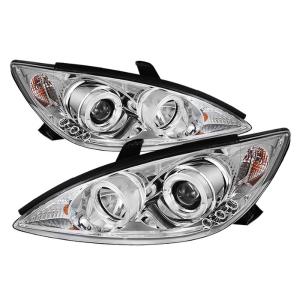 02-06 Toyota Camry Spyder Halo Projector Headlights - Chrome