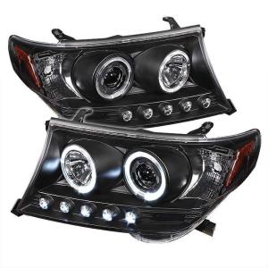 08-11 Toyota Land Cruiser Spyder Halo Projector Headlights - Black