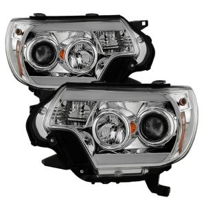 Toyota Tacoma 12-15 Projector Headlights - Light Bar DRL - Chrome