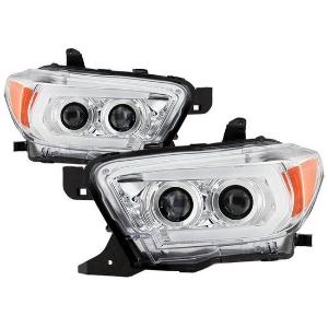 2016-2022 Toyota Tacoma (fits models with OE halogen without LED DRL) Spyder Signature Projector Headlights - Chrome
