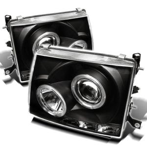 97-00 Toyota Tacoma Spyder Halo LED Projector Headlights - Black