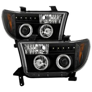 2007-2013 Toyota Tundra, 2008-2013 Toyota Sequoia Spyder Signature Projector Headlights - Black