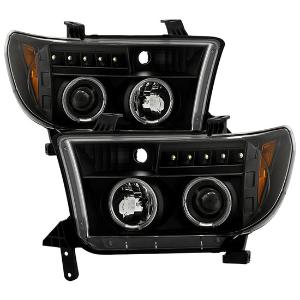 2007-2013 Toyota Tundra, 2008-2013 Toyota Sequoia Spyder Signature Projector Headlights - All Black