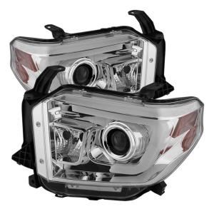 14-16 Toyota Tundra Spyder Projector Headlights - Chrome, Lights Bar DRL