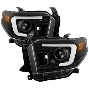 2014-2021 Toyota Tundra / 2018 Tundra ( Only Fit SR and SR5 Model ) Spyder Apex Light Bar Projector Headlights - Black