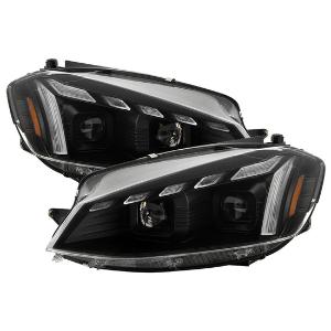 2018-2021 Volkwagen Golf MK7.5 Factory Halogen Model Only ( Not Compatible With Factory LED Model ) Spyder Apex High-Power LED Module ( Low Beam And High Beam ) Equipped Headlights - Black