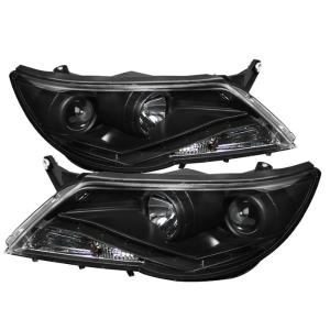 09-11 Volkswagen Tiguan Spyder DRL LED Projector Headlights (Black)