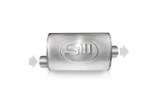 Universal Stainless Works SSW Mufflers - 2.5in ID OFFSET INLET/ 2.5in OD CENTER OUTLET 5inX9in