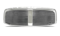 06-08 Dodge Ram Street Scene Chrome Grille Shell With 2 Section Opening 8 mm Billet Insert