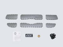 98 Ranger Pick-Up 4wn/Splash, 98-00 Ranger PU w/Inset Center Bar 6 Piece Kit (mostly 4WD) Street Scene Cut-Out Grilles, Main (Brushed)