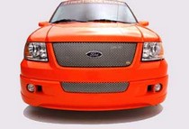 03-04 Ford Expedition Street Scene Cut-Out Grilles, OEM Valance and Bumper (Brushed)