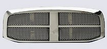 06-08 Dodge Ram Street Scene Chrome Grille Shell OEM Type With Chrome Speed Grille