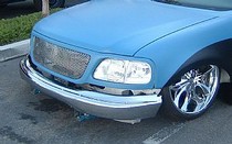 01-03 F150 Super Crew XLT Street Scene Cut-Out Grilles, Main (Polished Stainless Steel)