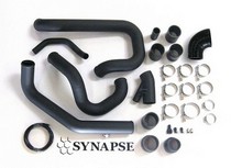 06-07 Mitsubishi Evolution 9, 03-05 Mitsubishi Evolution 8 Synapse Intercooler Piping Kit for OEM Battery (Powder Coated Black)