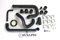06-07 Mitsubishi Evolution 9, 03-05 Mitsubishi Evolution 8 Synapse Intercooler Piping Kit for Small Race Battery (Powder Coated Black)