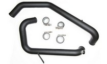 2008-2016 Mitsubishi Evolution X Synapse Intercooler Piping Kit with All Black Synchronic BOV (Speed Density / Powder Coated Black)